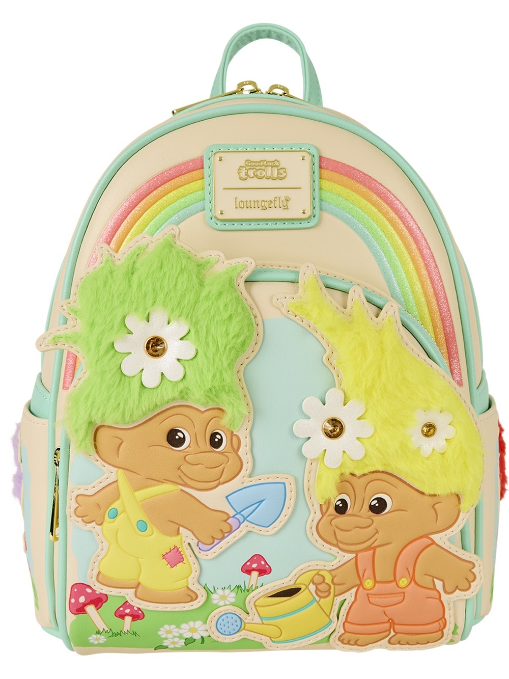 Loungefly Classic Good Luck Trolls Plush Glitter Mini Backpack